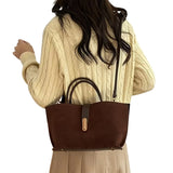 VELORA SUEDE TOTE HANDBAG
