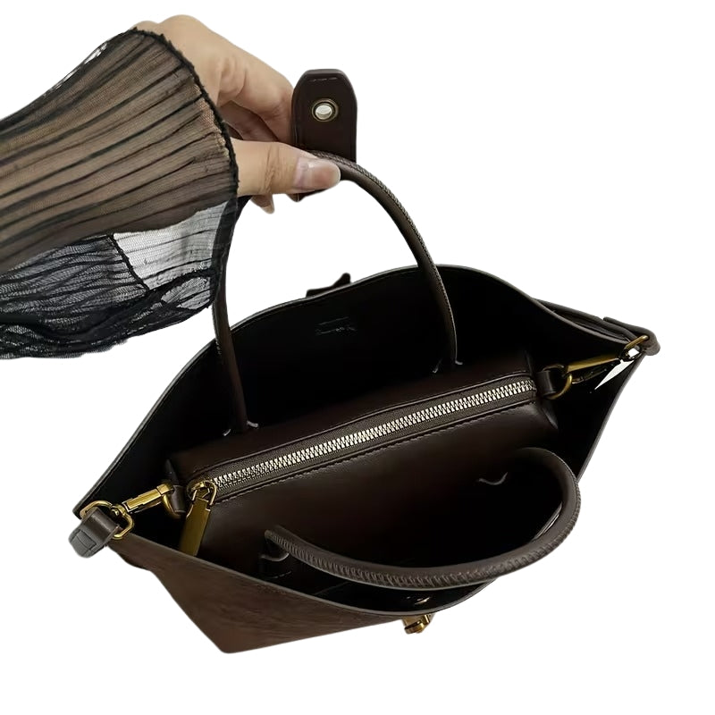 VELORA SUEDE TOTE HANDBAG