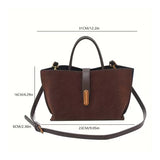 VELORA SUEDE TOTE HANDBAG