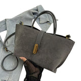 VELORA SUEDE TOTE HANDBAG