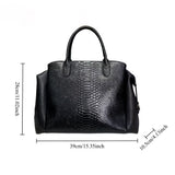ZARENA NOIR SERPENT TOTE