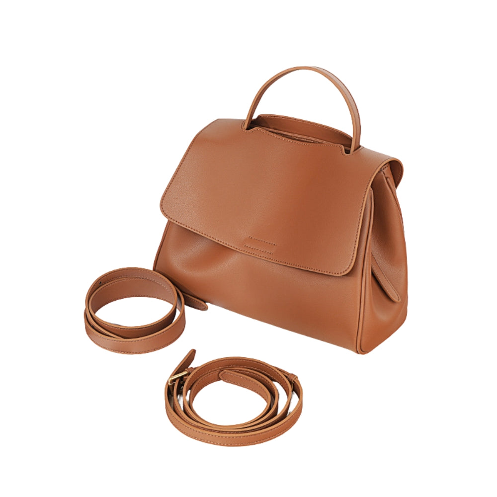 SOFT LEATHER FLAP SHOULDER & CROSSBODY BAG
