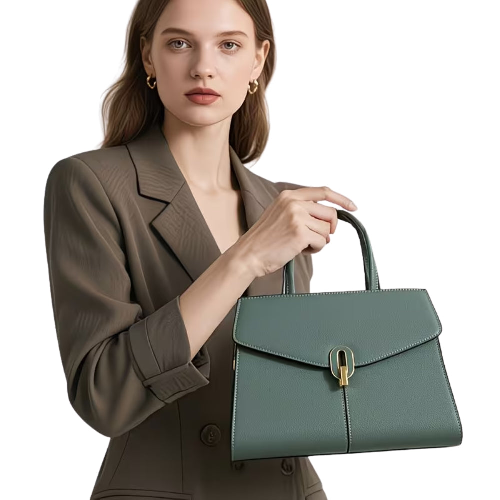 ELEGANT GENUINE LEATHER HANDBAG
