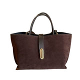 VELORA SUEDE TOTE HANDBAG