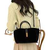 VELORA SUEDE TOTE HANDBAG