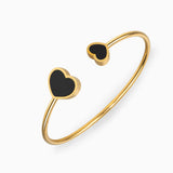 DOUBLE BLACK HEART BRACELET