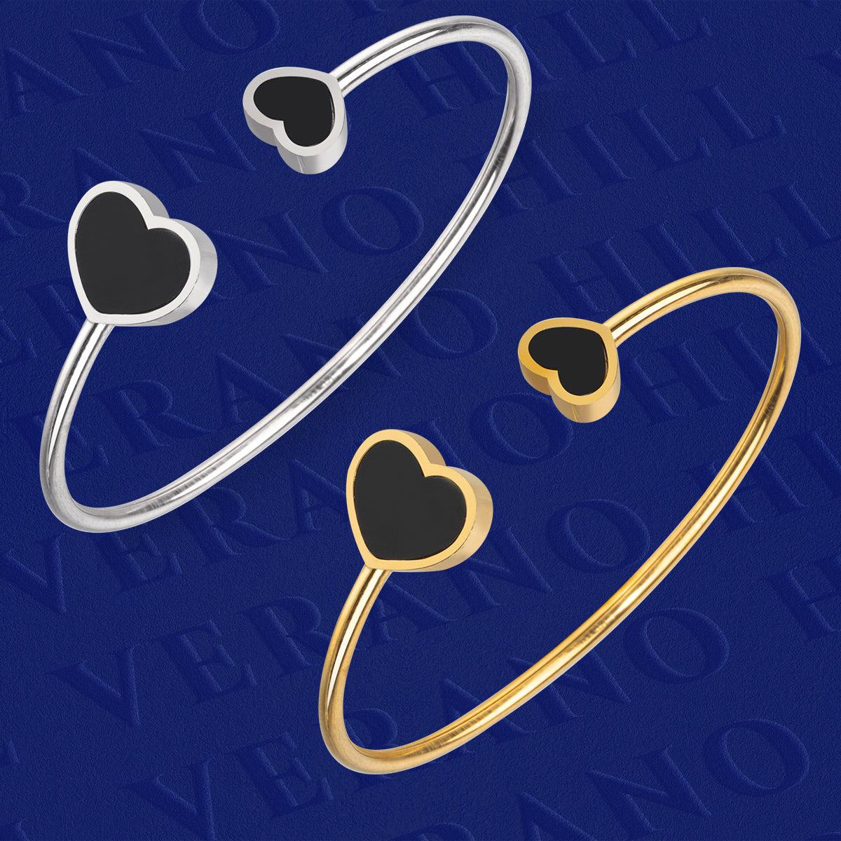 DOUBLE BLACK HEART BRACELET