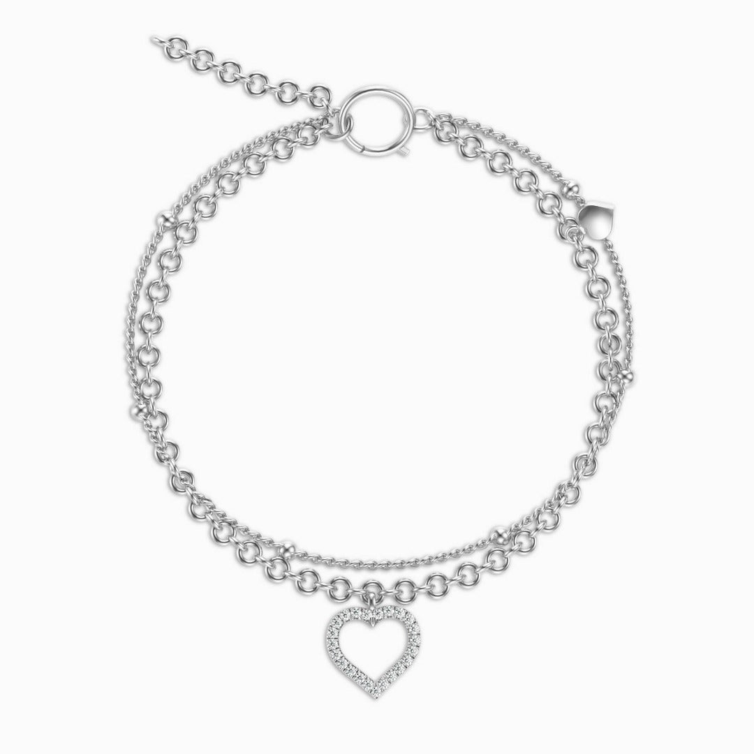 LORA DOUBLE LAYERED HEART ANKLET