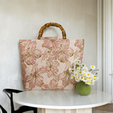 Retro Bamboo Jacquard Embroidered Tote Bag