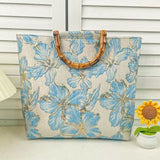 Retro Bamboo Jacquard Embroidered Tote Bag