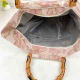 Retro Bamboo Jacquard Embroidered Tote Bag