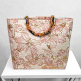 Retro Bamboo Jacquard Embroidered Tote Bag