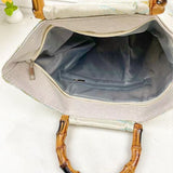 Retro Bamboo Jacquard Embroidered Tote Bag