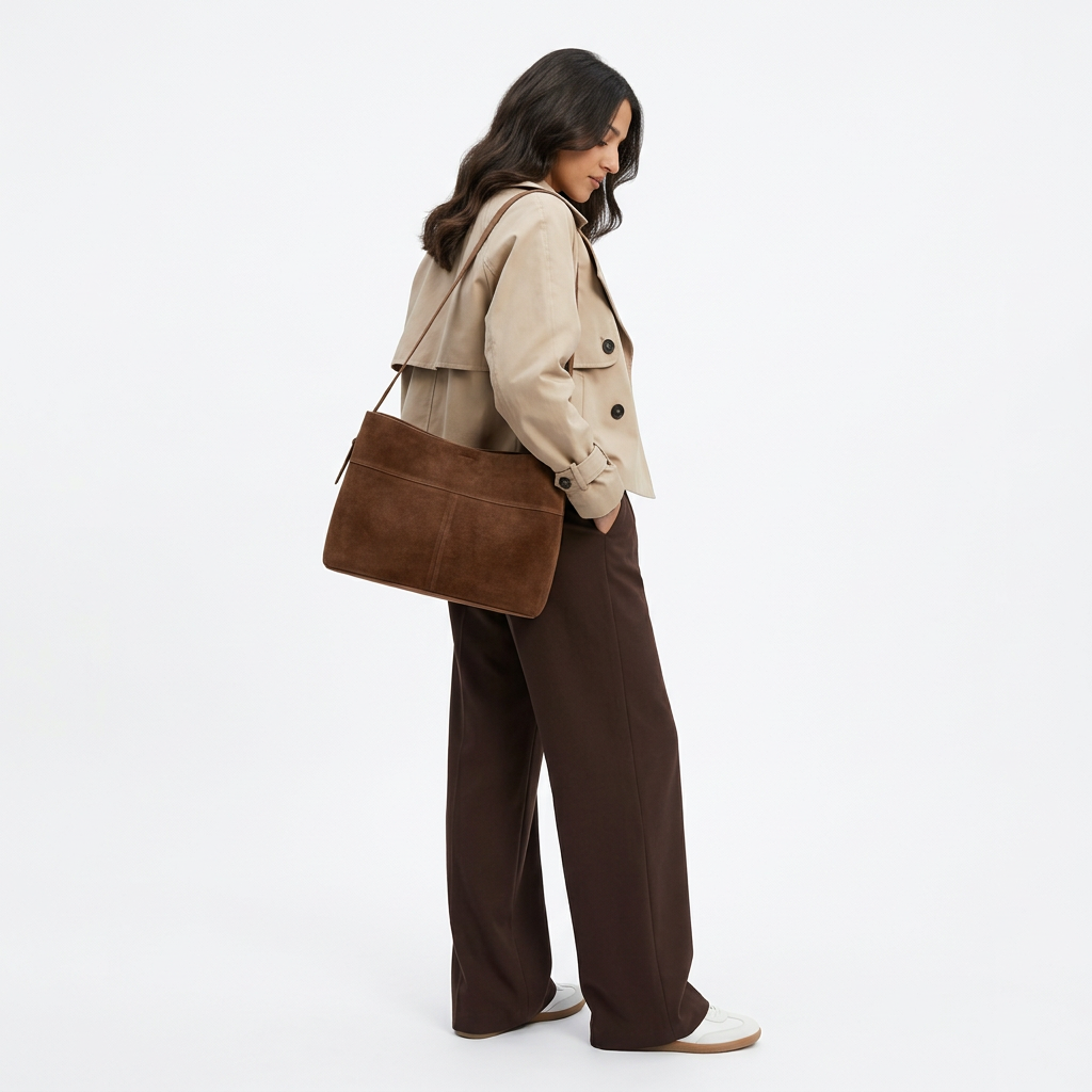 GENEVA SUEDE TOTE 17"