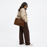 GENEVA SUEDE TOTE 17"