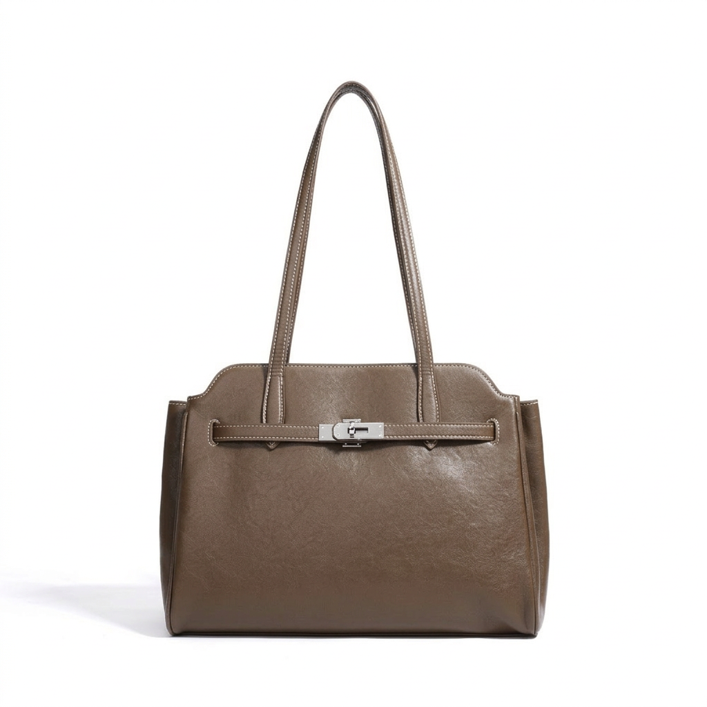 VALMERE LEATHER TOTE 15''