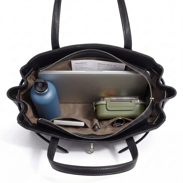 VALMERE LEATHER TOTE 15''