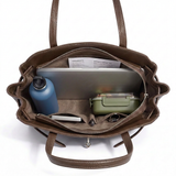 VALMERE LEATHER TOTE 15''